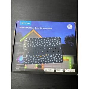 Govee Outdoor Dots String Lights 50 Ft Smart RGBIC Outdoor Lights (White)